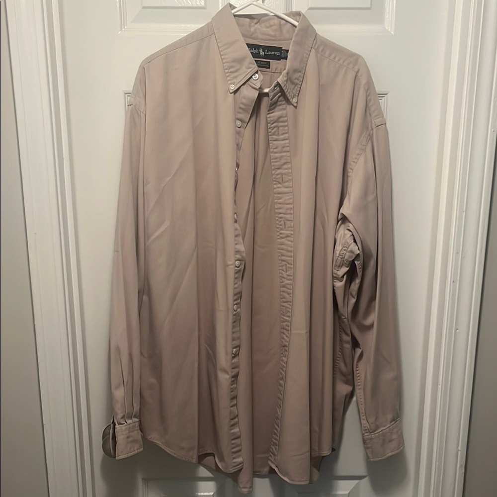 Polo by Ralph Lauren Tan Casual Button Down Shirt